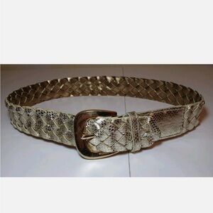 Michael Kors  Gold Textured Women's Belt